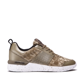 Supra Womens SCISSOR Gothic Olive/White Low Top Shoes | CA-83247